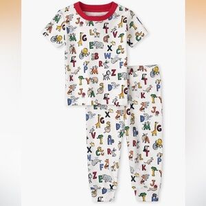 Alphabet & Animals Print Kids Pajamas